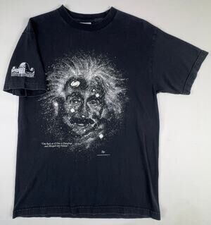 Vintage 1993 Albert Einstein Space Glow T Shirt M Griffith Observatory